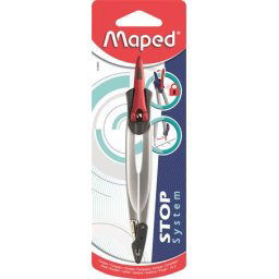 MAPED Körző, rögzíthető lábakkal, MAPED "Stop System", vegyes színek