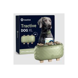 Tractive DOG XL Standard nyomkövető kutyáknak 22 kg felett aktivitásmérővel zöld színben TRDOG4XLGR