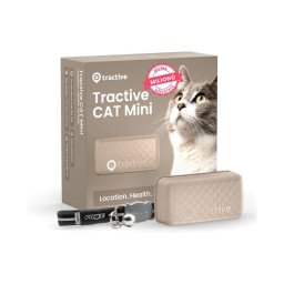 Tractive CAT Mini nyomkövető macskáknak 3 kg felett aktivitásmérővel barna színben biztonsági nyakörvvel TRCAT5BR