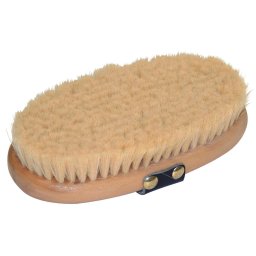 Covalliero Brush&Co lótisztító kefe - barna hátoldal, homok sörte