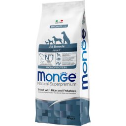 Monge Speciality Line Dog Adult Monoprotein Trout with Rice & Potatoes 12kg