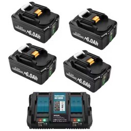 4db Makita Kompatibilis Akkumulátor 6ah 18v + Dupla Töltő (5835)