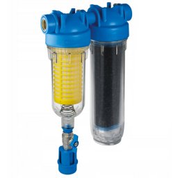 Hydra 7" Rainmaster RLH DUO csatlakozó 1" + LA aktív szénnel öntisztító vízszűrő esővízhez és kútvízhez