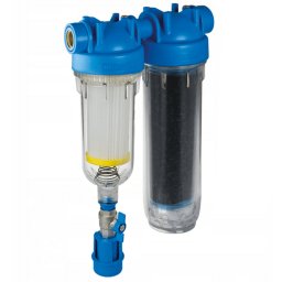 Hydra 7" Rainmaster RSH DUO csatlakozó 1" + LA aktív szénnel öntisztító vízszűrő esővízhez és kúthoz