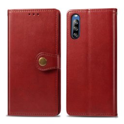 LEATHER BUCKLE Pénztárca tok Sony Xperia L4 piros