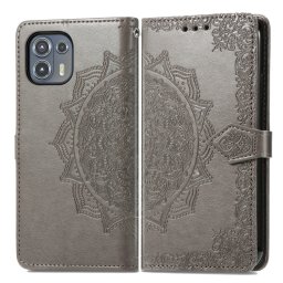ART Pénztárca borító 20 Motorola Edge Lite ORNAMENT szürke