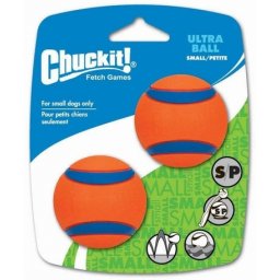 Chuckit! Ultra Ball - Az Elnyűhetetlen gumilabda kutyáknak (S; 2 db / szett; 5 cm)