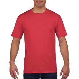 Gildan GI4100 kereknyakú prémium pamut póló, Piros-2XL