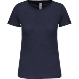 Kariban organikus kereknyakú rövid ujjú Női póló KA3026IC, Navy-XL