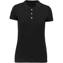 Kariban Női rövid ujjú galléros piké póló, SUPIMA pamutból KA2001, Black-XL