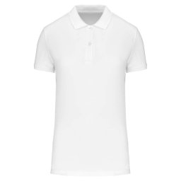 Kariban Női organikus galléros piké pamut póló KA2026, White-2XL