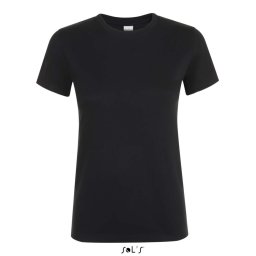 SOL'S REGENT Női kereknyakú rövid ujjú pamut póló SO01825, Deep Black-L