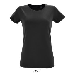 SOL'S REGENT FIT kreknyakú Női rövid ujjú póló SO02758, Deep Black-S