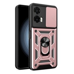 RING KAMERA Borító tartóval Motorola Moto G35 5G rózsaszín