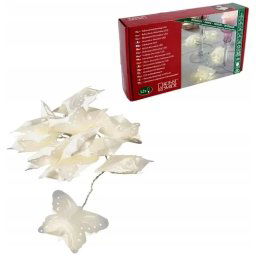 LED fénylánc BUTTERFLY 5 m fehér