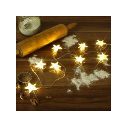 LED fénylánc GOLD STARS 140 cm arany