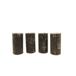 Gyertya rusztikus adventi fekete színű 4 db, 4 cm X 8 cm