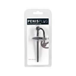 You2Toys Penisplug - szilikon makkgyűrű üreges húgycső dilátorral (fekete)