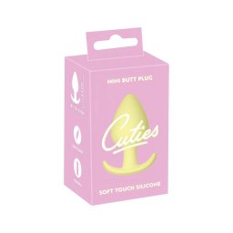 Cuties Mini Butt Plug - szilikon anál plug (sárga, 3,1 cm)
