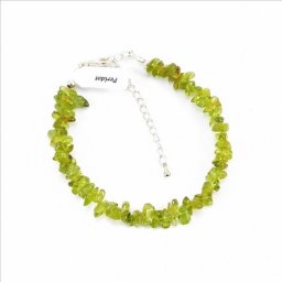 Peridot (olivin) splitter szemcse karkötő