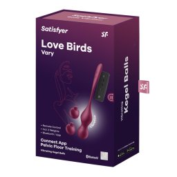 Satisfyer - Love Birds Vary variálható vibrációs gésagolyó páros, távirányítóval (piros) (APP-os).