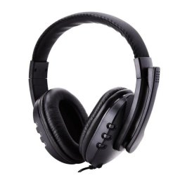 GM001 gamer fejhallgató beépített mikrofonnal - fekete