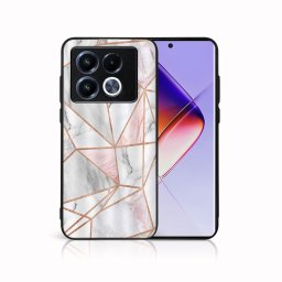 PROTEMIO MY ART Védőburkolat a Infinix-hez Note 40 Pro PINK MARBLE (143)