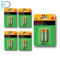 KODAK accu AA 2600 mAh B2 Ni-MH KAAHR-2 Ready to use cat 309 55080