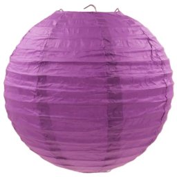 Rizslámpa lampion, papír, gömb, lila, 30 cm