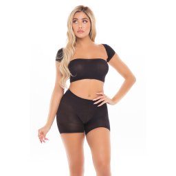 Pink Lipstick On Your Mind 3Pc Short Set Fehérnemű szett