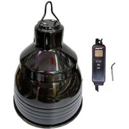 Giangarden terrárium lámpabura digitális vezérlővel (200 W | E27 kerámia izzófoglalattal | Átmérő: 21.6 cm; Magasság: 21.8 cm)