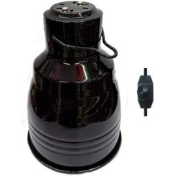 Giangarden terrárium lámpabura tekerőállítóval (100 W | E27 kerámia izzófoglalattal | Átmérő: 14 cm; Magasság: 18 cm)
