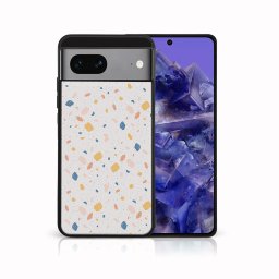 PROTEMIO MY ART Védőburkolat Google Pixel 8a ORANGE TERRAZZO-hoz (165)