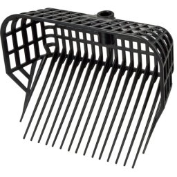 Kerbl Maxi mély trágyázóvilla extra erős műanyagból, nyél nélkül (38 x 30 cm | 610 g | Fekete)