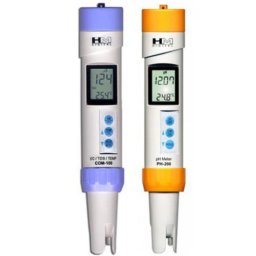 Professzionális pH és EC mérő szett - PH-200 és COM-100 műszerekkel, kalibráló oldatokkal