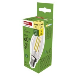 LED izzó Filament gyertya A CLASS/ E14 / 3,8 W (60 W) / 806 lm / Meleg fehér