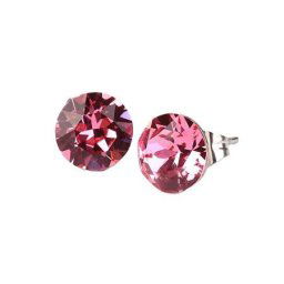 ART CRYSTELLA Fülbevaló, rózsaszín SWAROVSKI(R) kristállyal, 8 mm, ART CRYSTELLA(R)