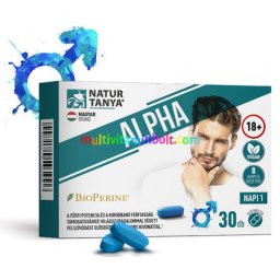 ALPHA - A férfi potencia és a kirobbanó férfiasság támogatásához! 8 komplex összetevővel, fermentált l-citrullinnal - Natur Tanya