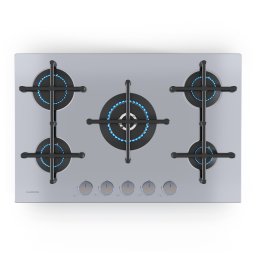 Klarstein Illuminosa 5 gázfőzőlap, 5 égős, Sabaf égőkkel, rozsdamentes acél (CGCH6-KL-IL-75-SS)