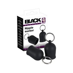 Black Velvets - fém gyűrűs bimbószívó (fekete)