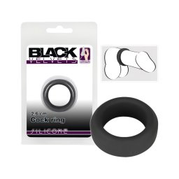 Black Velvets - vastagfalú péniszgyűrű (2,6 cm, fekete)