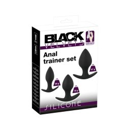 Black Velvets - szilikon anál plug szett (3 részes) - fekete