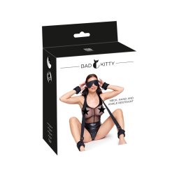 Bad Kitty - nyak-, csukló- és bokabilincs szett pároknak (fekete)