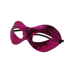 Glitteres műanyag szemálarc, magenta