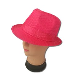 Flitteres kalap, neon pink