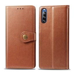 LEATHER BUCKLE Pénztárca tok Sony Xperia L4 barna