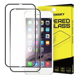 3D METALLIC edzett üveg előlap + hátlap Apple iPhone 6 / 6S fekete