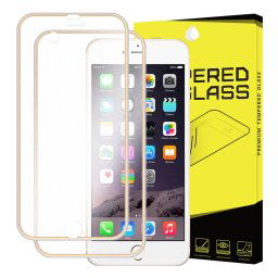 3D METALLIC edzett üveg előlap + hátlap Apple iPhone 6 / 6S arany