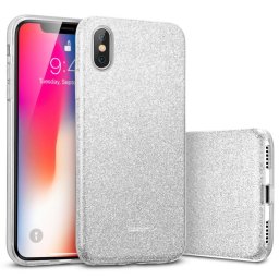SHINING Védőburkolat Apple iPhone XS Max ezüst