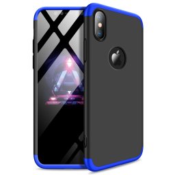 360° védőburkolat Apple iPhone XS Max fekete (kék)